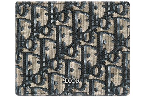 Wallet Beige and Black Dior Oblique Jacquard 